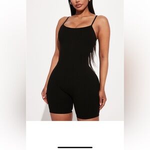 Chic Black Ribbed Jumpsuit